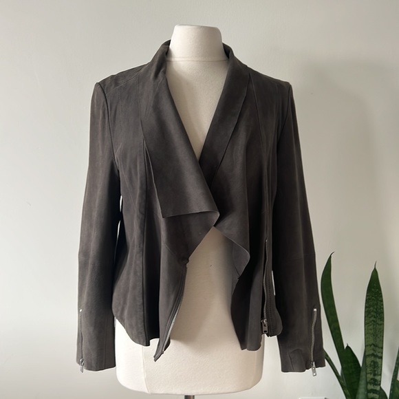 Superdry Grey Suede Cascade Jacket Size XL NWT - Picture 2 of 5